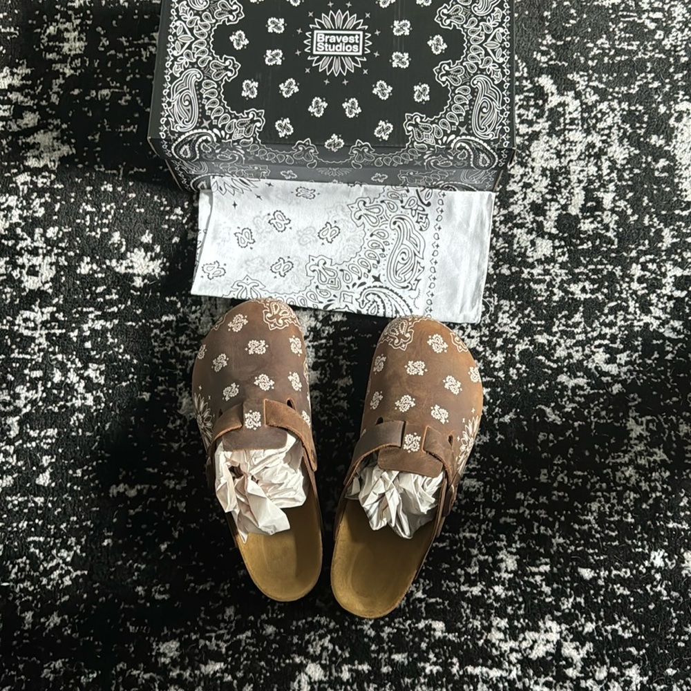 Bravest Studios Mocha Paisley Mules